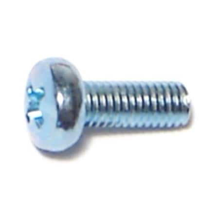 Midwest Fastener M3-0.50 x 8 mm Phillips Pan Machine Screw, Zinc Plated Steel, 50 PK 51532